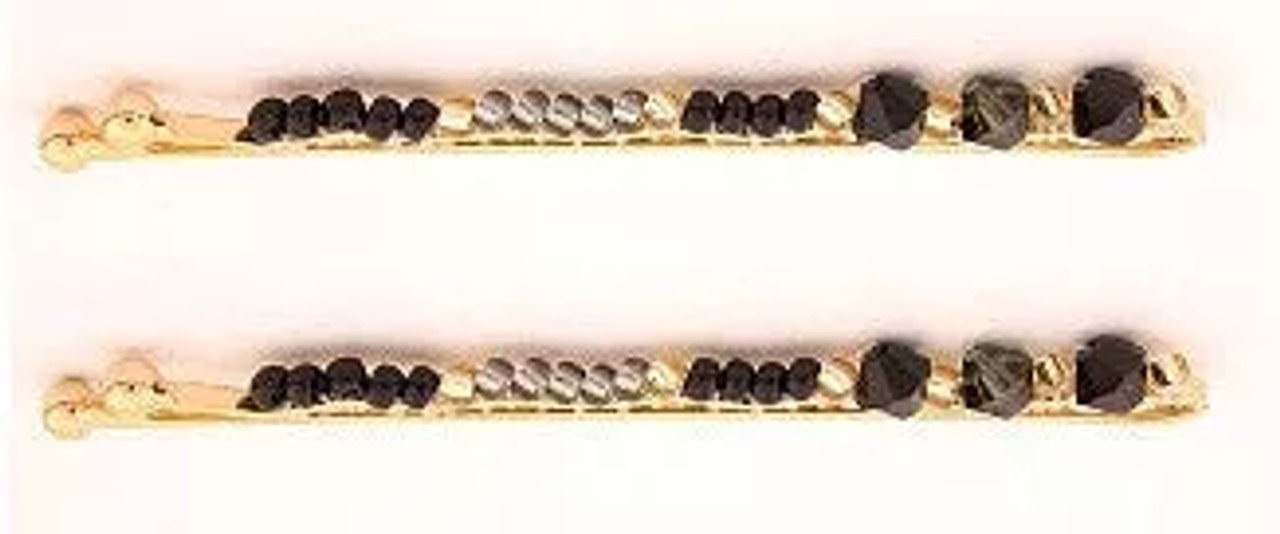Beaded Bobby Pin Set (Black or Red) - S000558B002117P000133V003