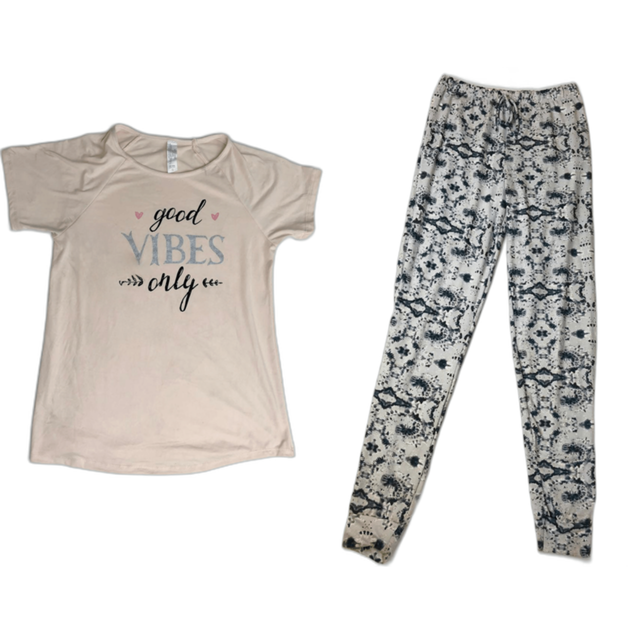 Women's Silky Soft Cozy Pajama/Lounge - 2PCGVIBEBLCHEETASML_99D3