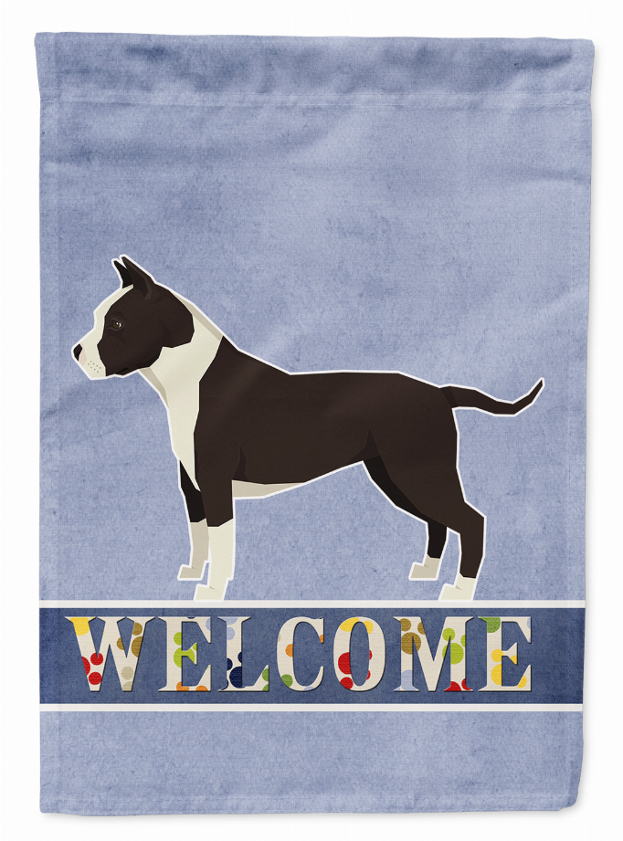 American Staffordshire Terrier Welcome Flag Garden Size
