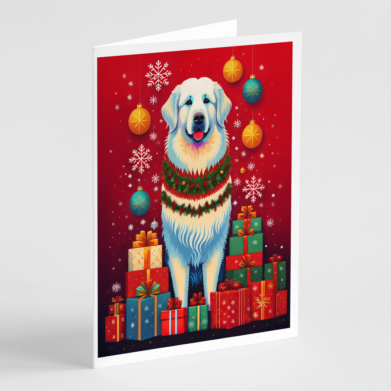 Great Pyrenees Holiday Christmas Greeting Cards Pack of 8