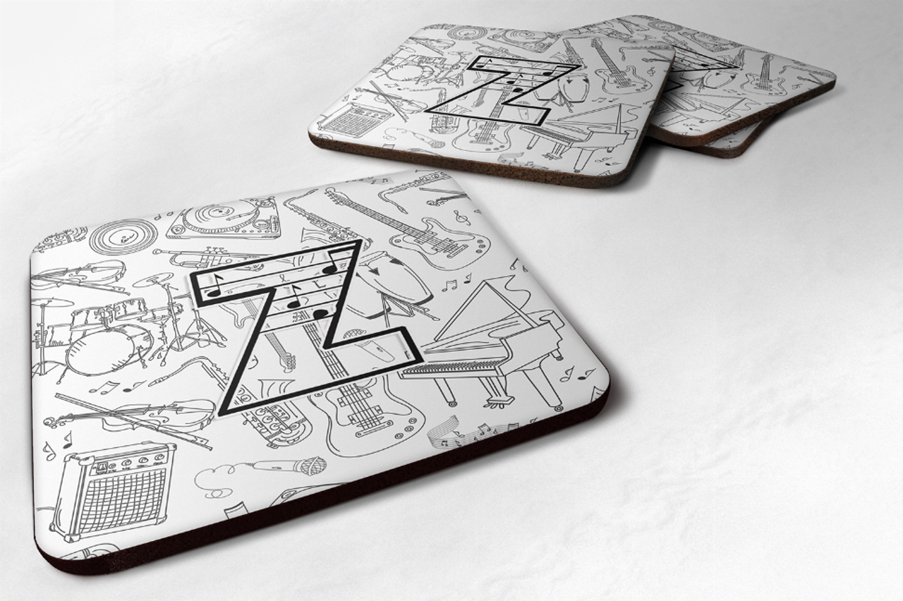 Letter Musical Note Letters Foam Coaster Set of 4 - CJ2007-ZFC