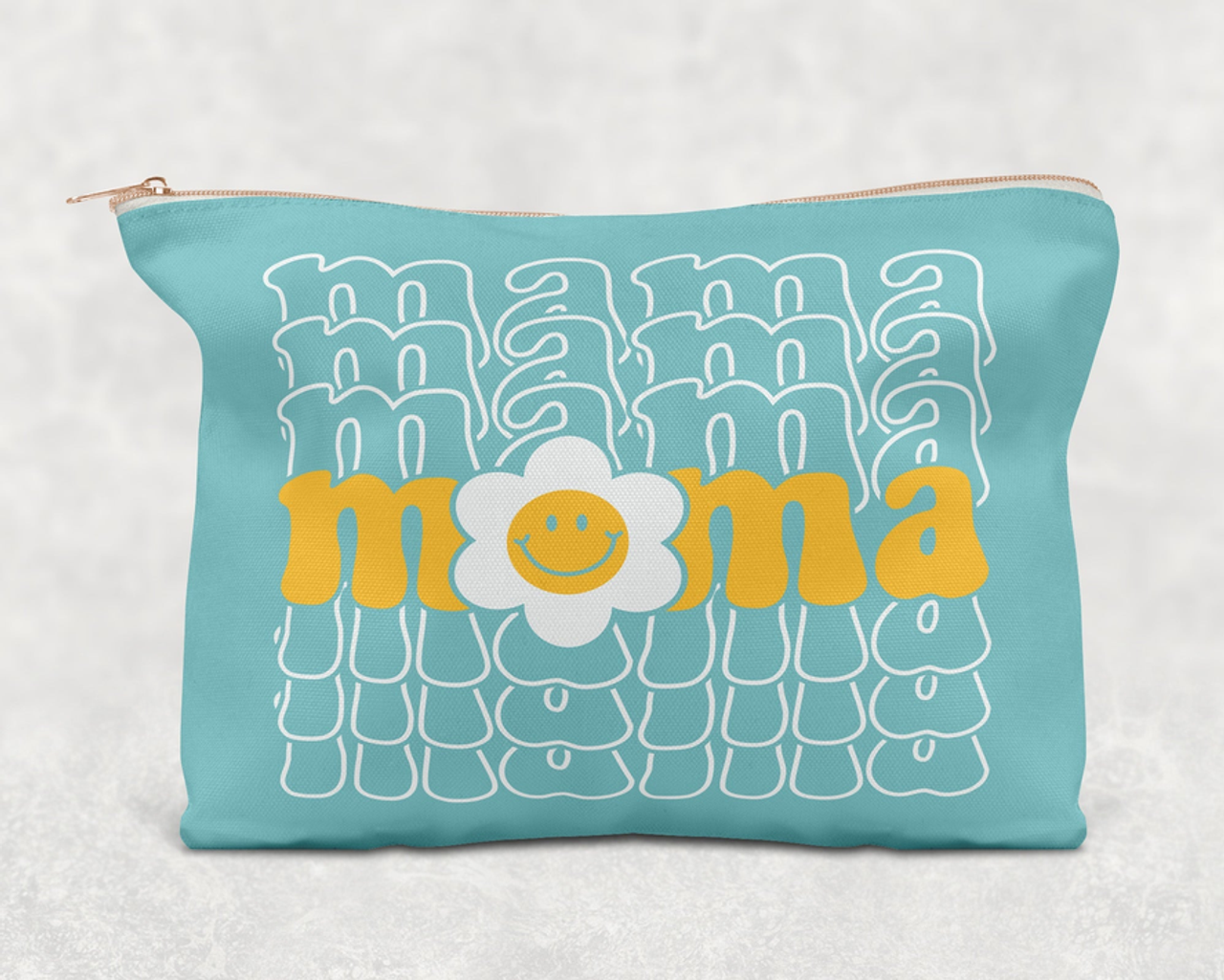 Mama Printed Canvas Zipper Bag