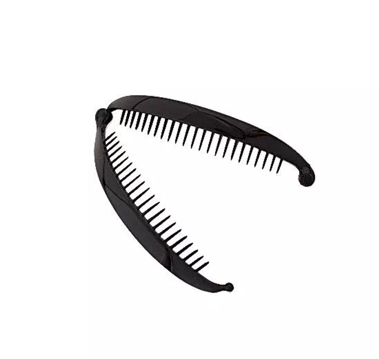 French Black Banana  Clip With Ball Closure - 9879-03