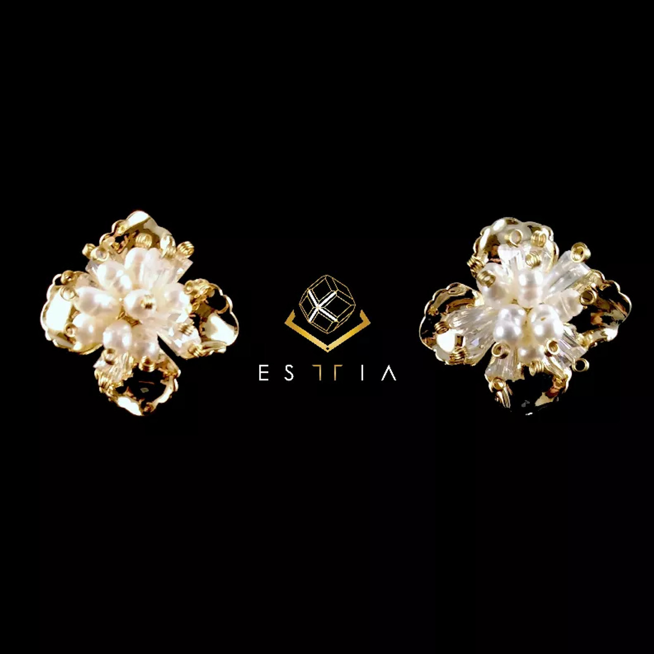 Golden Gardenia - Chandelier/Dangle