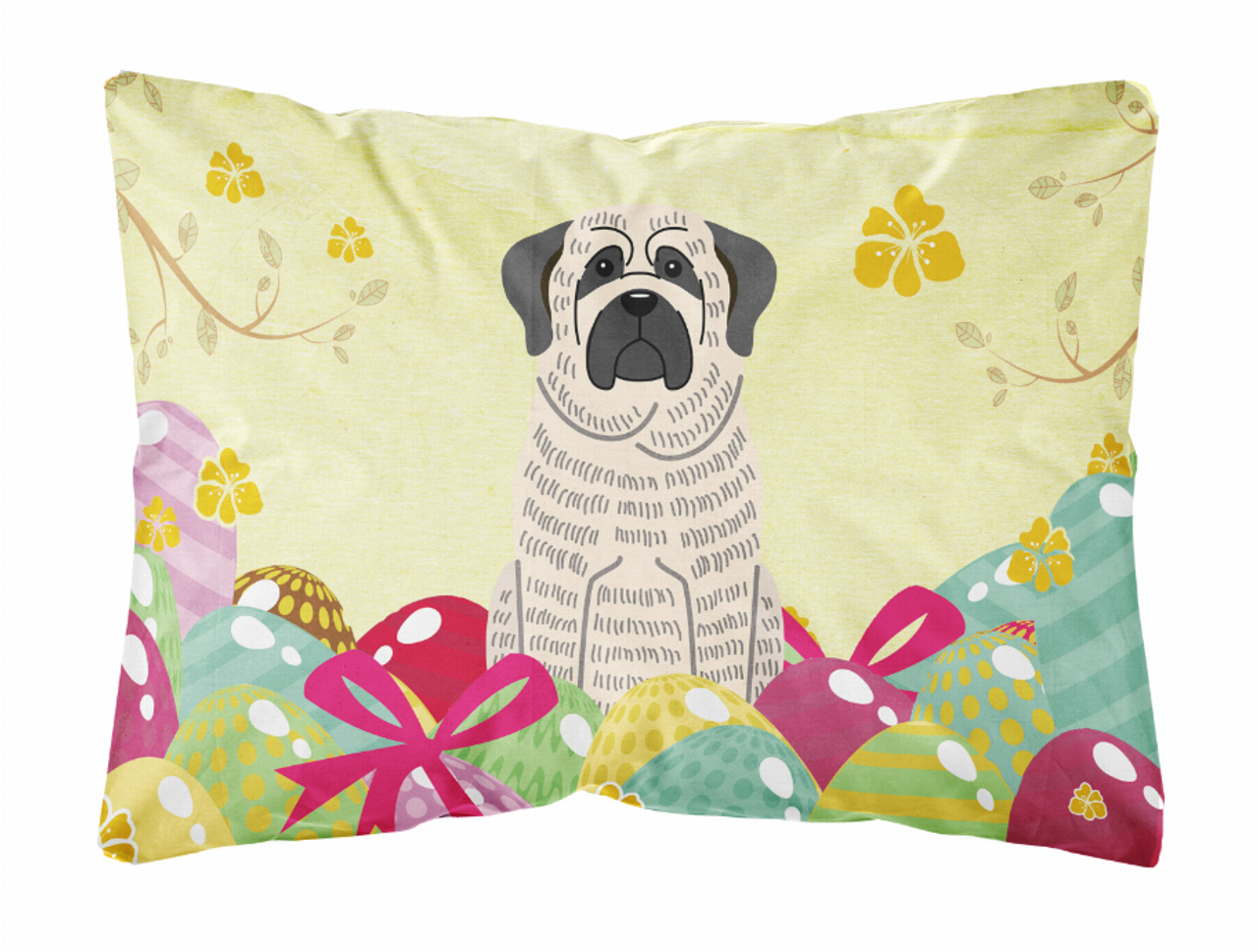 Easter Eggs Dog Art Canvas Fabric Decorative Pillow - S000213B001695P083933V000