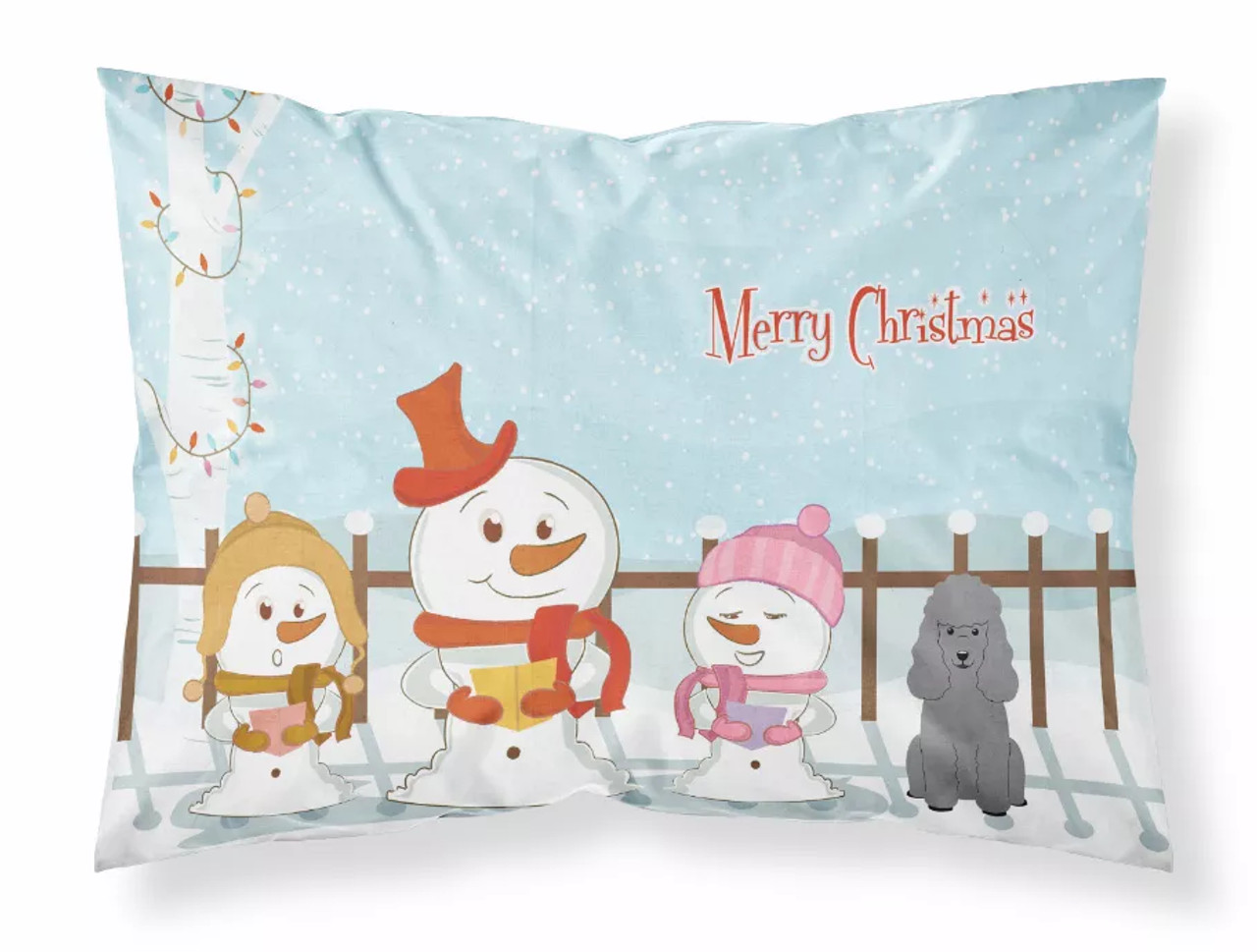 Merry Christmas Carolers Dog Fabric Standard Pillowcase - S000213B001695P069717V000
