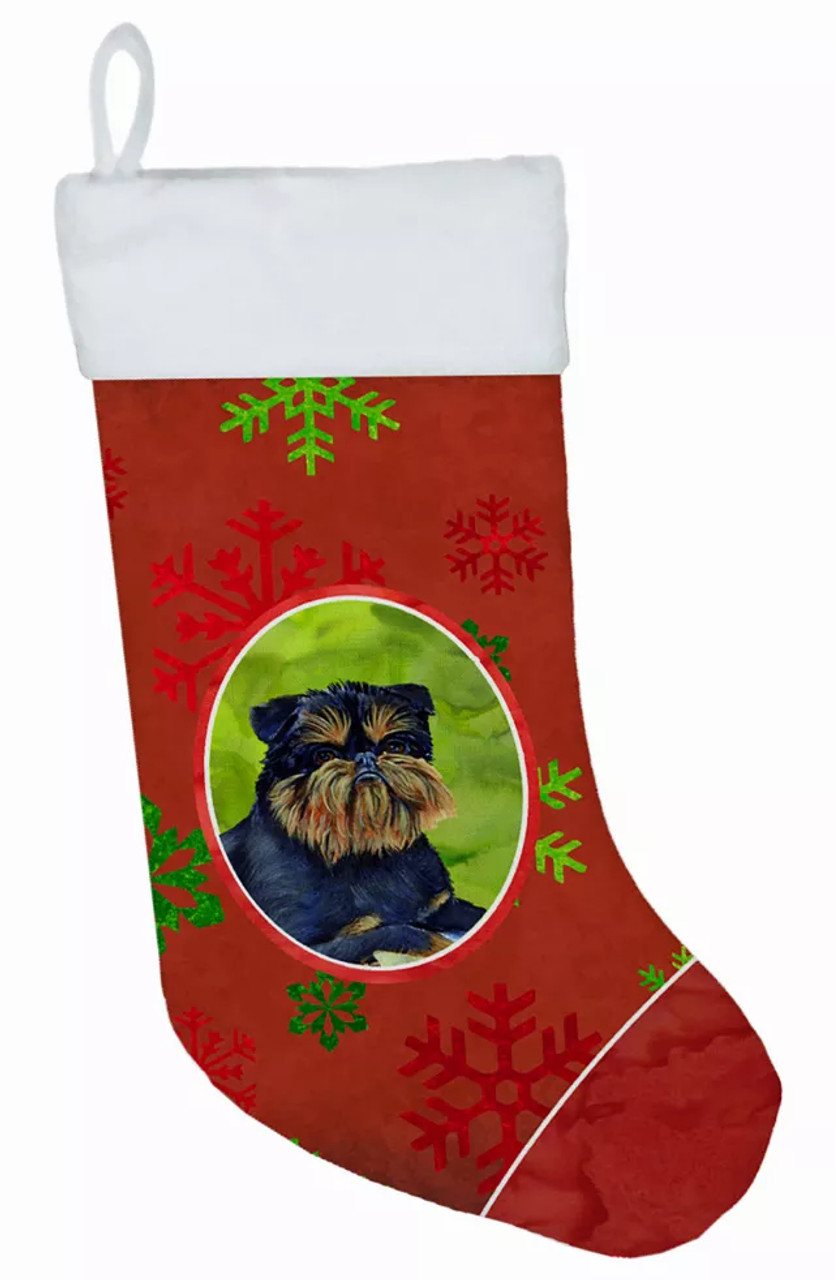 Dog and Christmas Snowflakes Christmas Stocking - S000213B001695P118008V034
