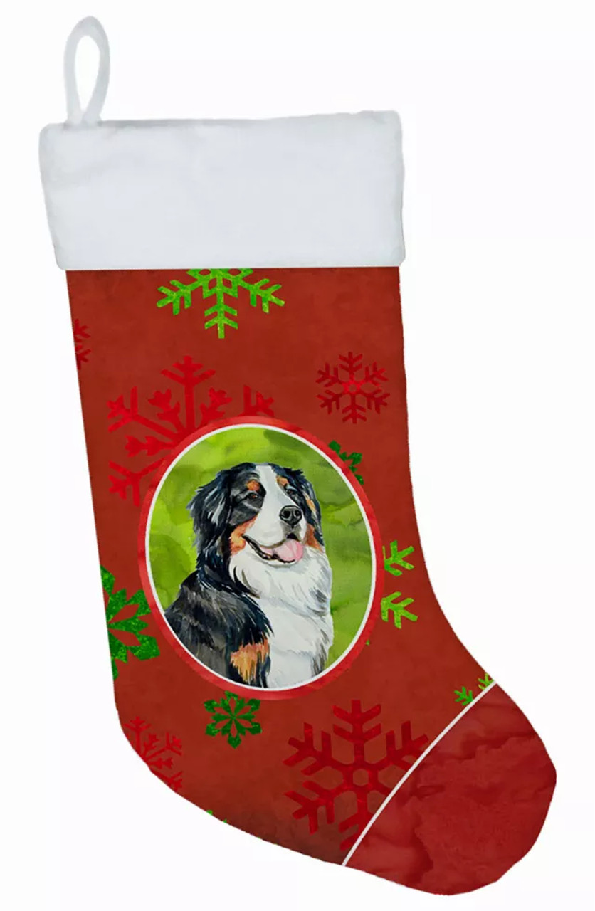 Dog and Christmas Snowflakes Christmas Stocking - S000213B001695P118008V026