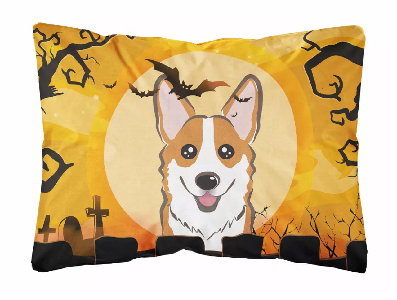 Halloween Dog Art Canvas Fabric Decorative Pillow - S000213B001695P057479V000