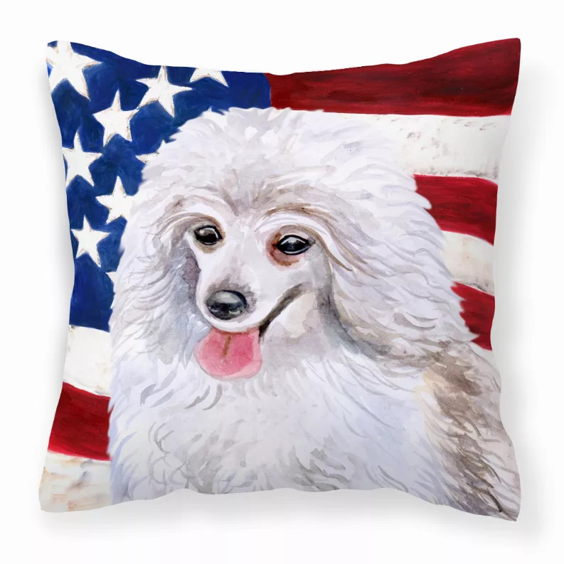 Patriotic With Dog Fabric Decorative Pillow - S000213B001695P114156V000