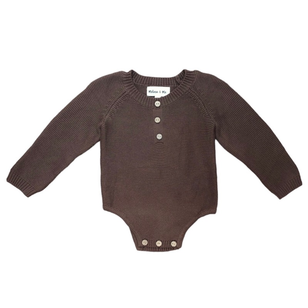 Knit Bubble Romper (Brown) - B003153P000709V000