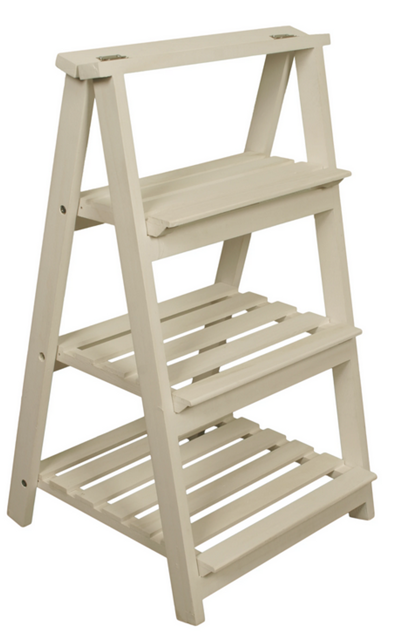 2-Tiered Wooden Garden Display Ladder