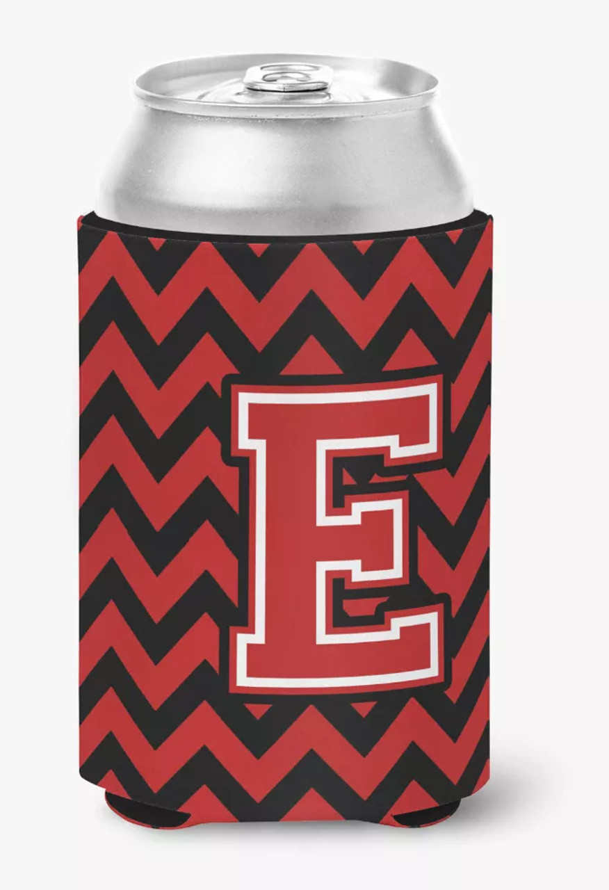 Monogram Letter Chevron Can or Bottle Hugger - CJ1047-ECC