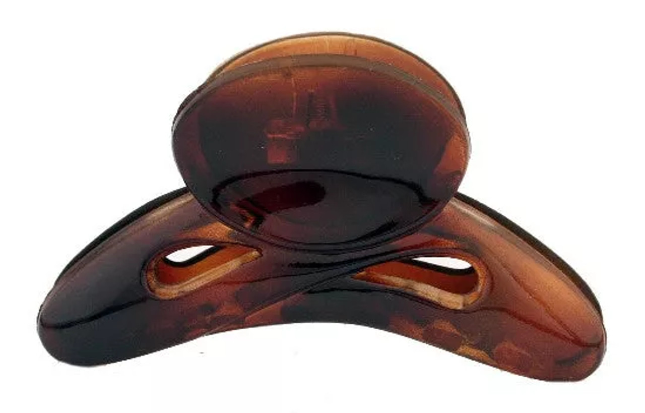 French Round Top Tortoise Shell Hair Claw - 356-10