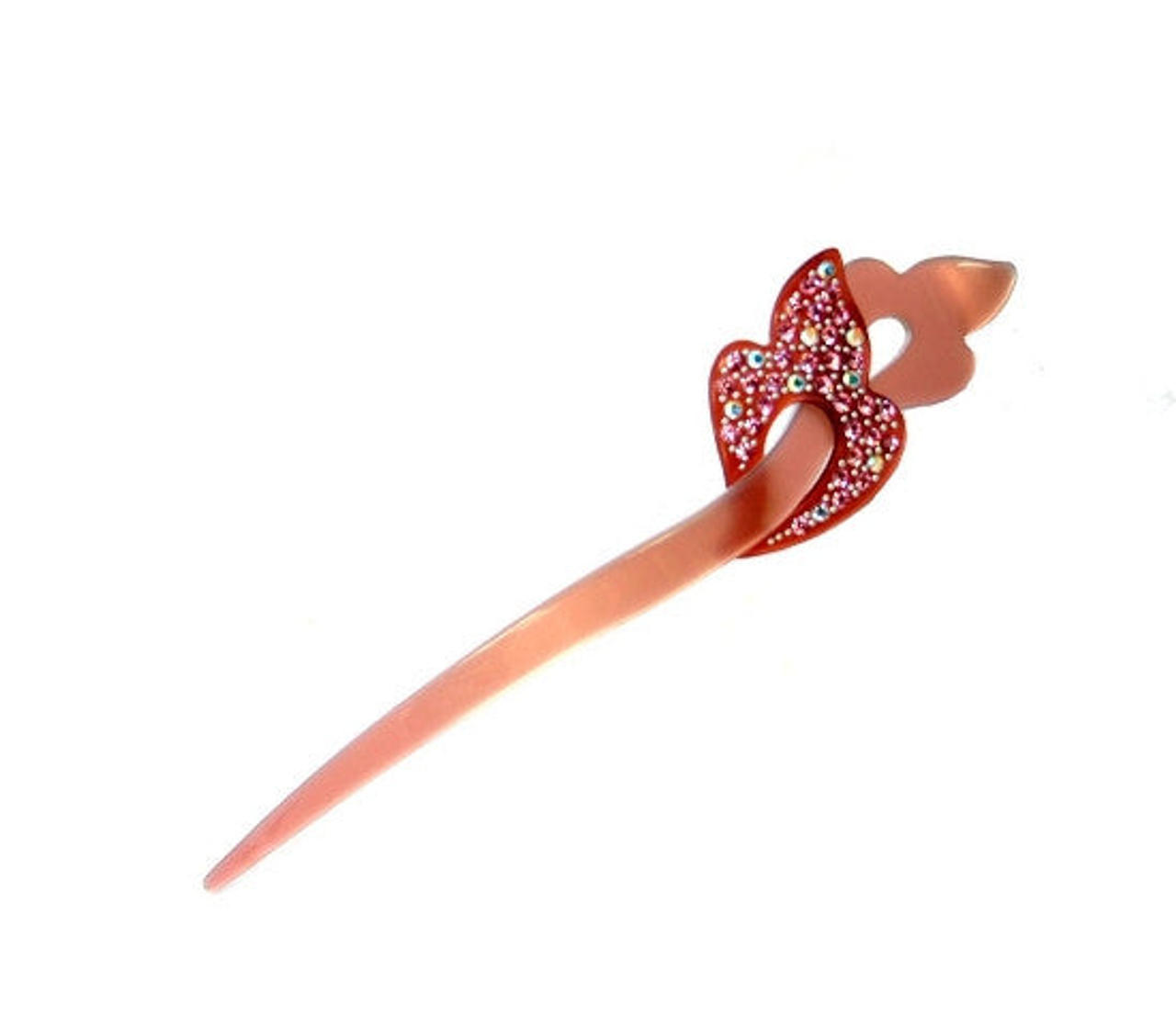 Handmade French Hair Sticks with Rhinestones & Studs - 1224-08
