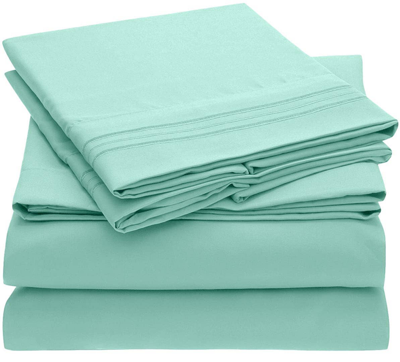 Light Green 200 Embroidery Soft Sheet Set Wrinkle Resistant