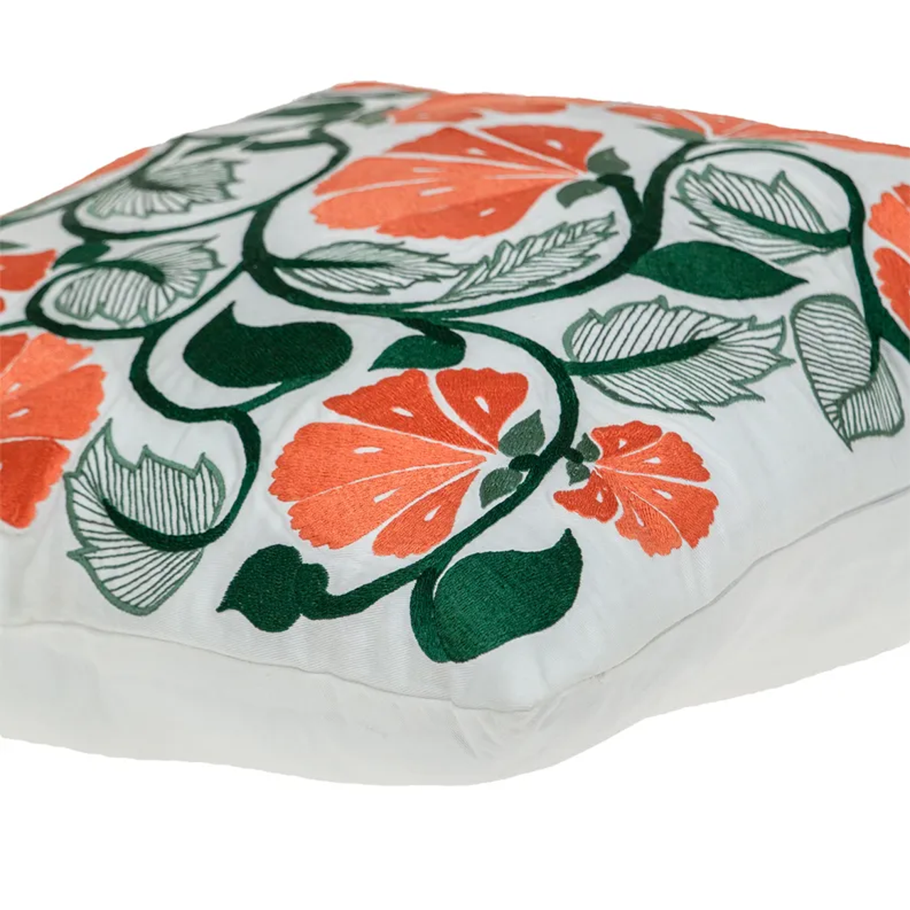 Parkland Collection Cassidy Accent White Pillow Cover With Poly Insert - PILF21010P