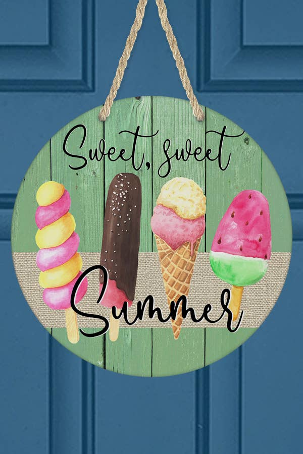 Home Decor Sweet Sweet Summer  Wall Sign Door Hanger