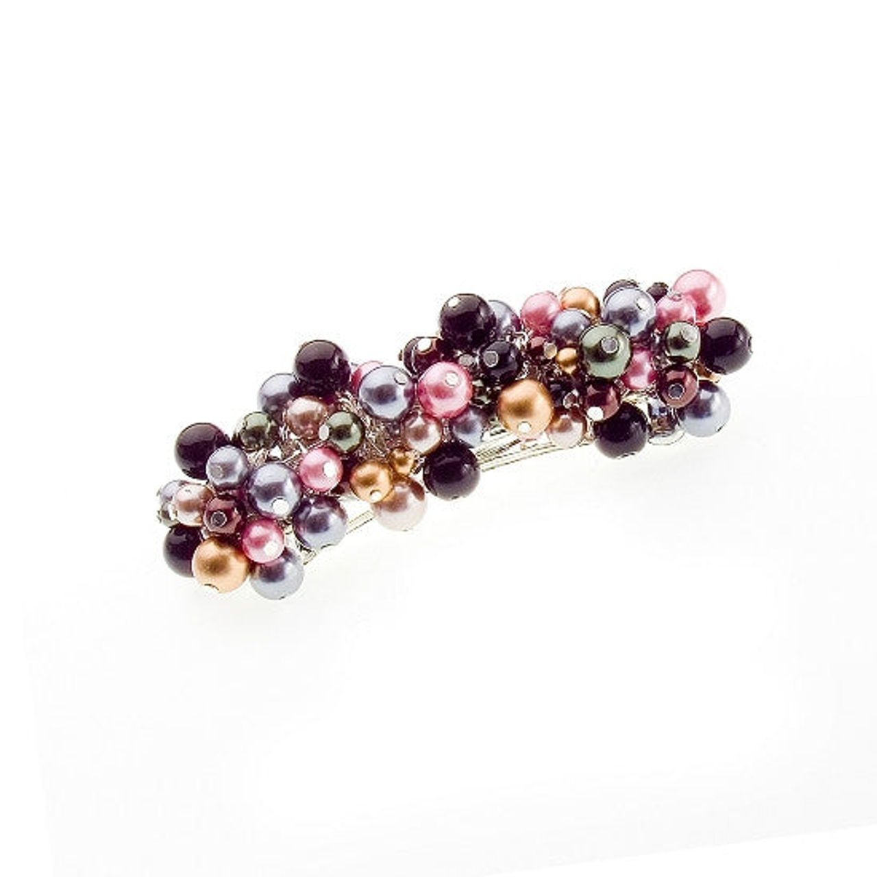 Multi-Color Automatic Beaded Barrette - 3327-08