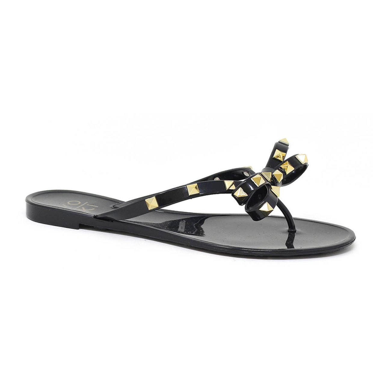 AURORA-24 Women's Flat EVA Jelly Sandal beach slide - AURORA-24-BLK-B