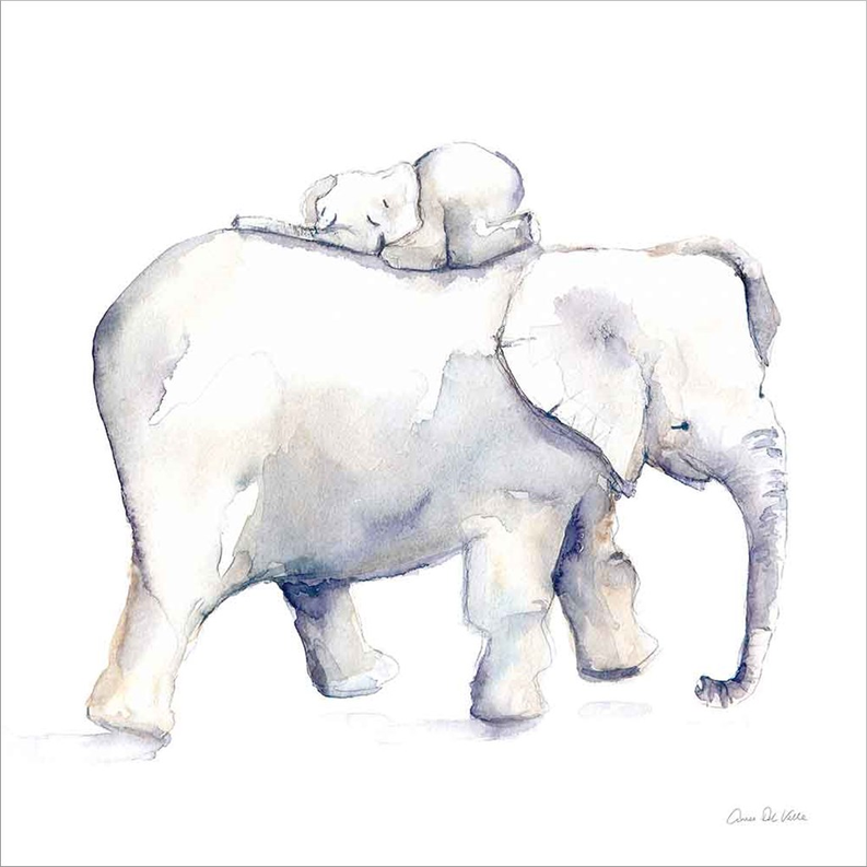 Baby Elephant Love III by Aimee Del Valle, Canvas Art