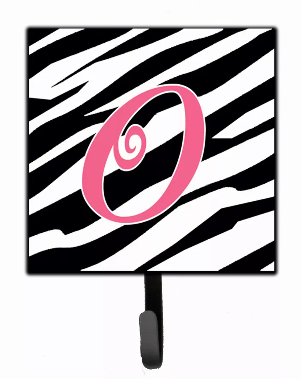 Letter Initial Zebra Stripe and Pink Leash or Key Holder - S000213B001695P023448V014