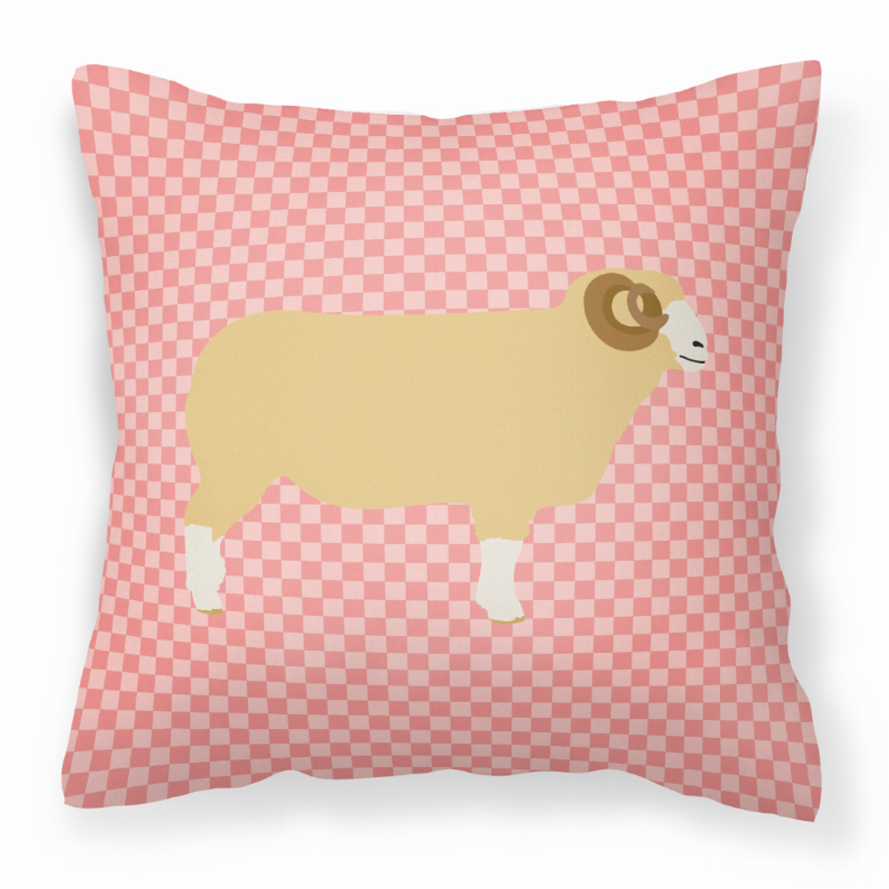 Animal Art Checkboard Design Fabric Decorative Pillow - BB7980PW1414