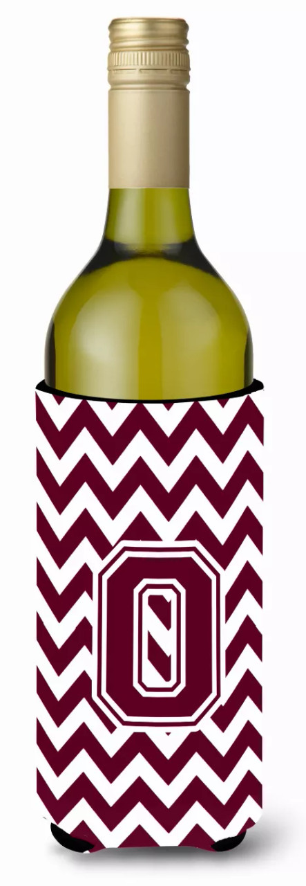 Monogram Letter Chevron Wine Bottle Hugger - CJ1051-OLITERK