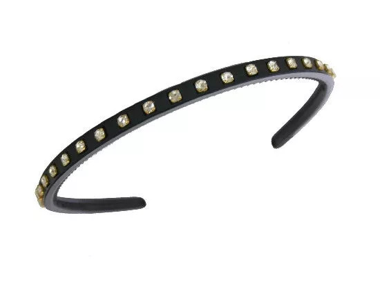 Stone Studded Headband with Rhinestones - 12121-4747-05