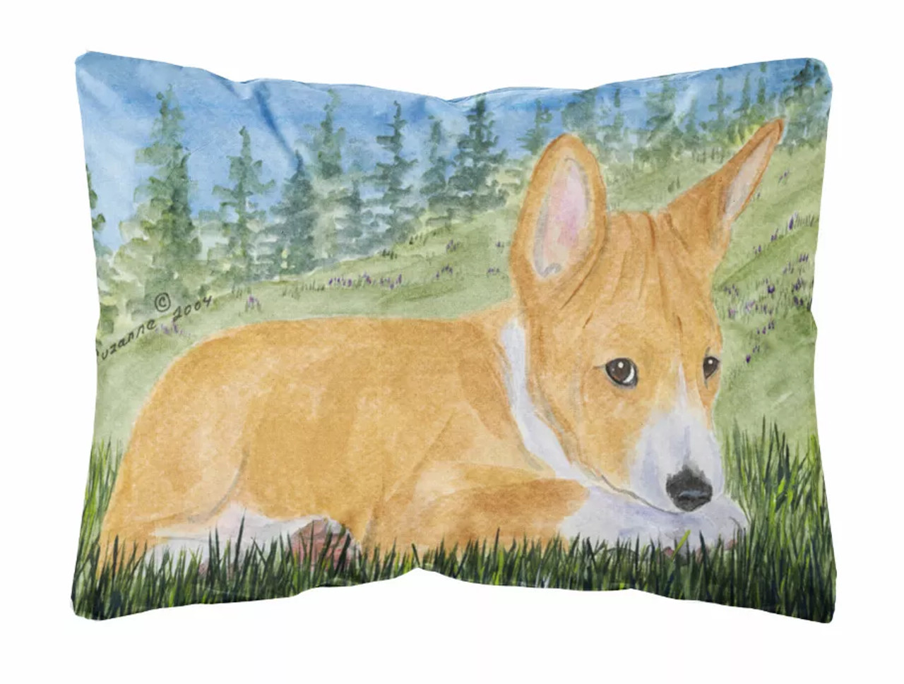 Dog Portrait/Landscape Painting Fabric Decorative Pillow - S000213B001695P126752V000