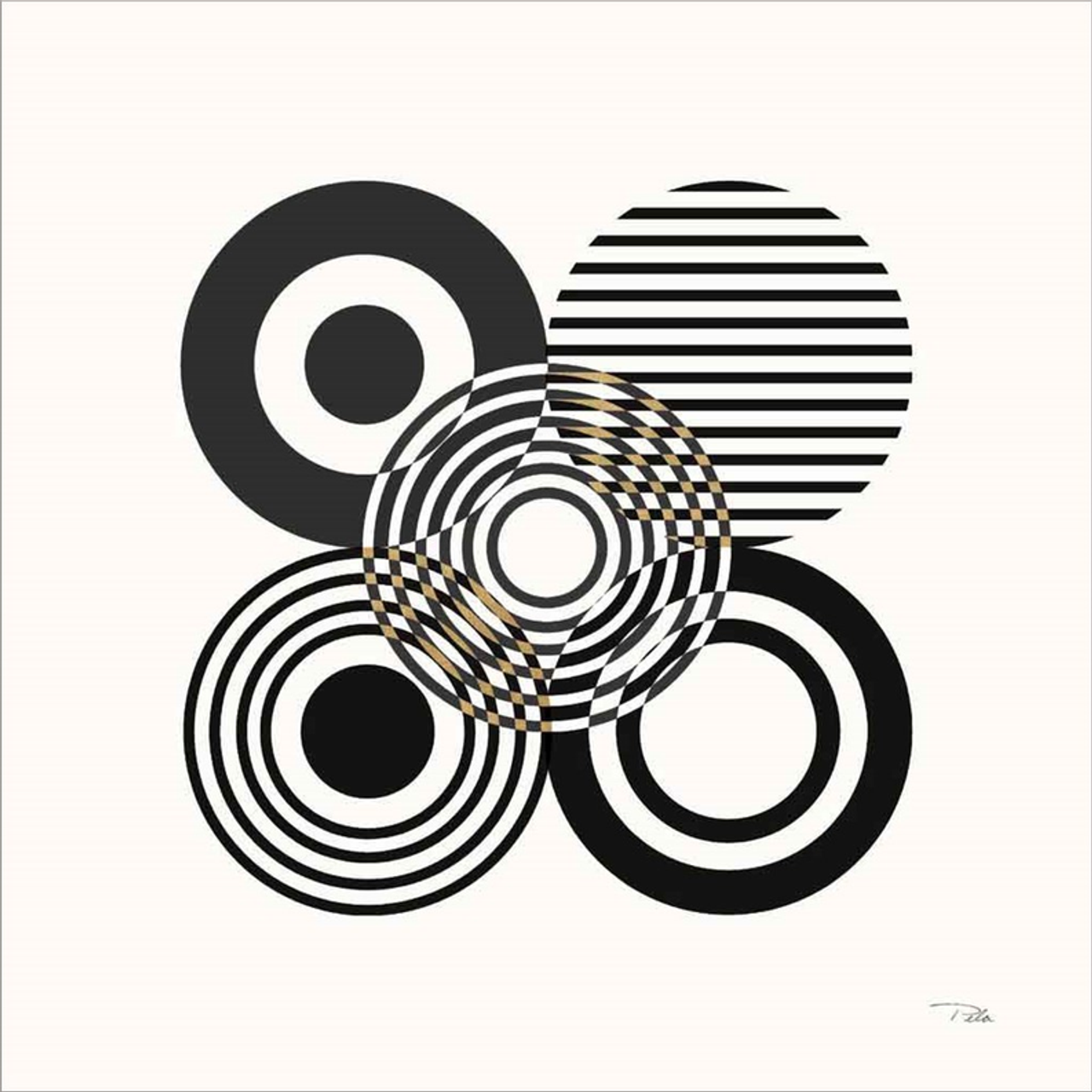 Deco Retro black II by Pela, Canvas Art