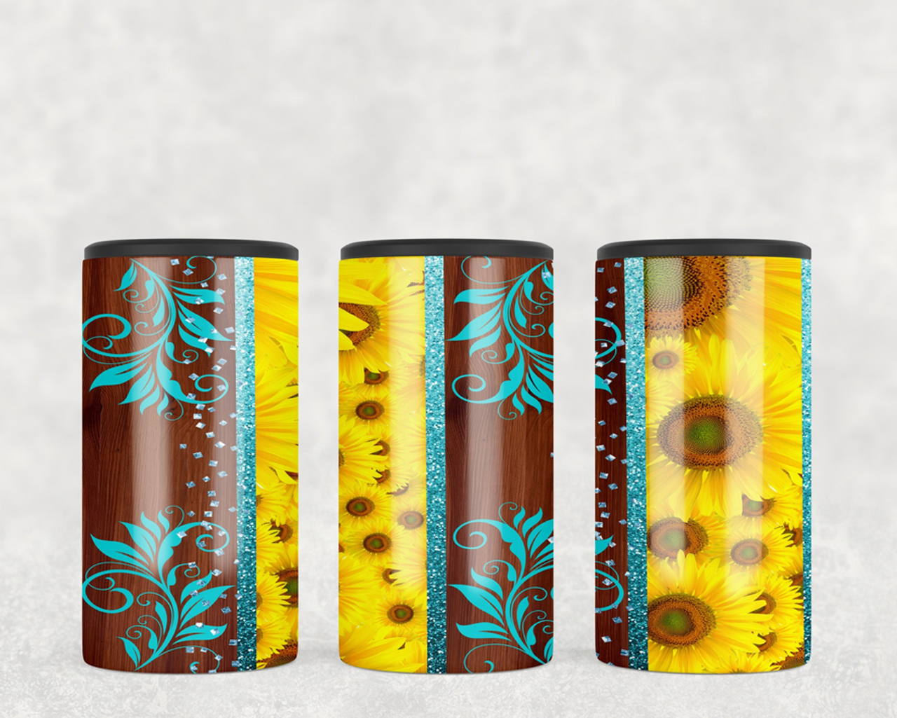 Sunflower Stripes  Steel can hugger - optional speaker