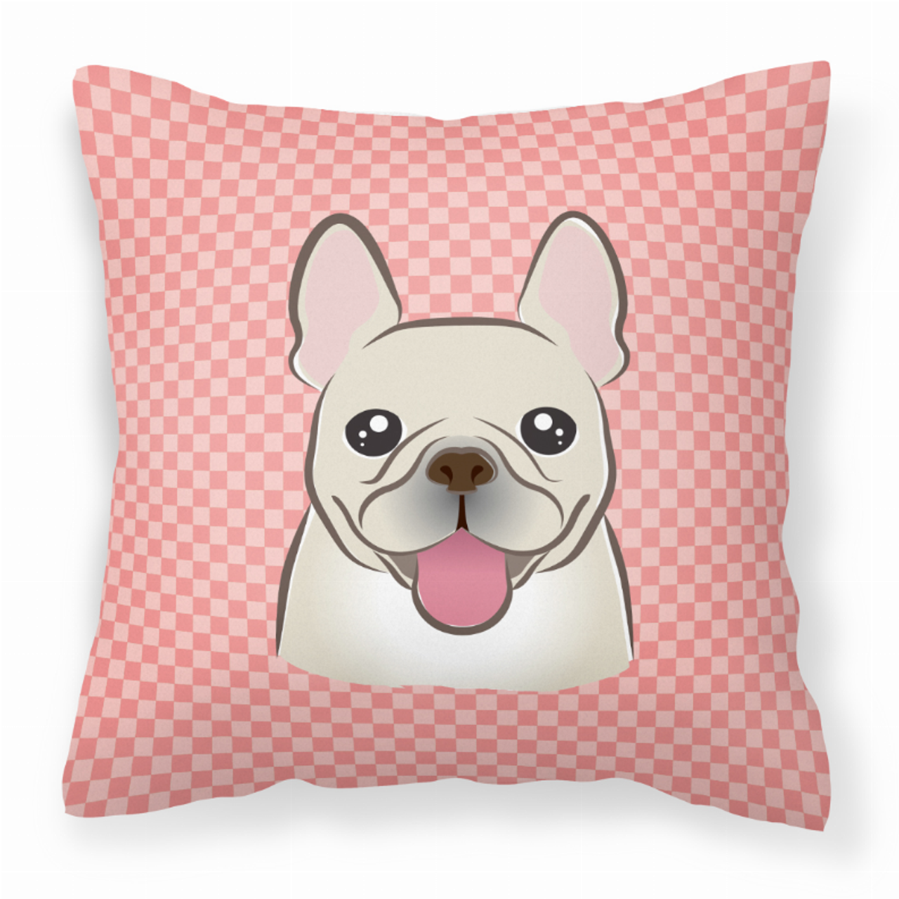 Checkerboard Print With Dog Fabric Decorative Pillow - S000213B001695P043499V000