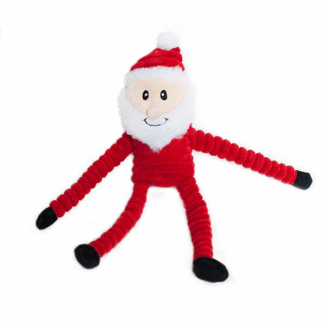 ZippyPaws Holiday Crinkle Santa Plush Dog Toy