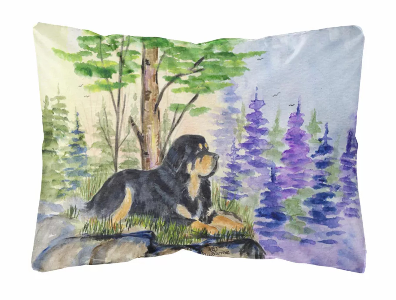 Dog Portrait/Landscape Painting Fabric Decorative Pillow - S000213B001695P126748V000