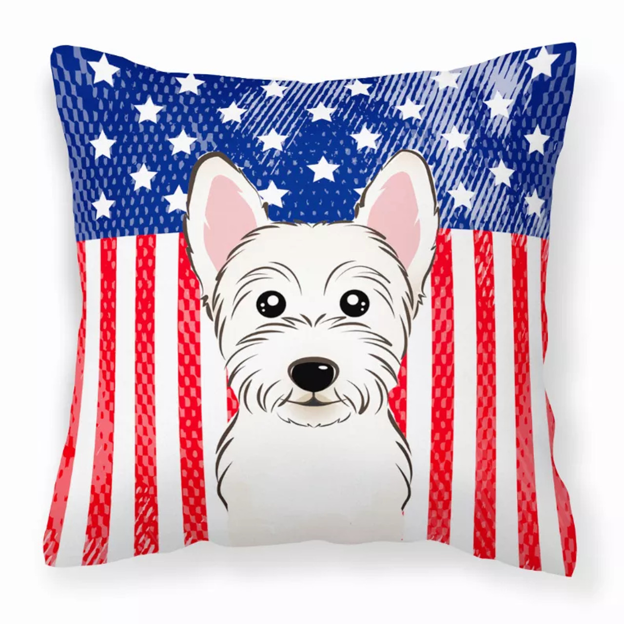 USA Design with Dog Fabric Decorative Pillow - S000213B001695P064256V000