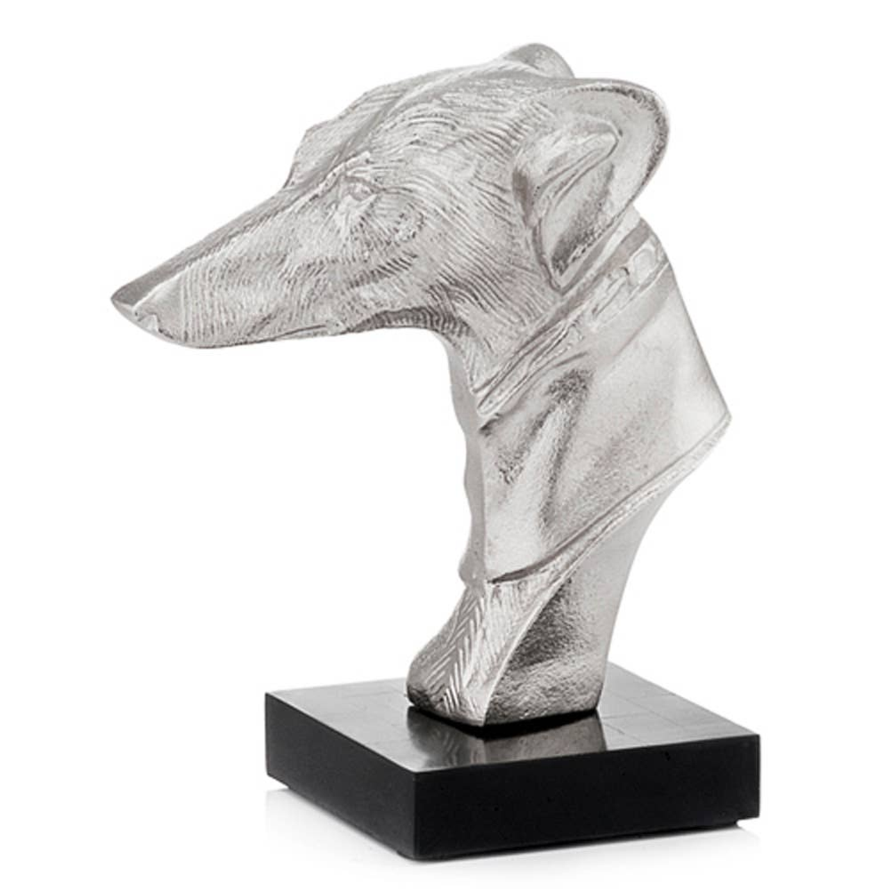 Aluminum Hound Bust Tabletop Decor