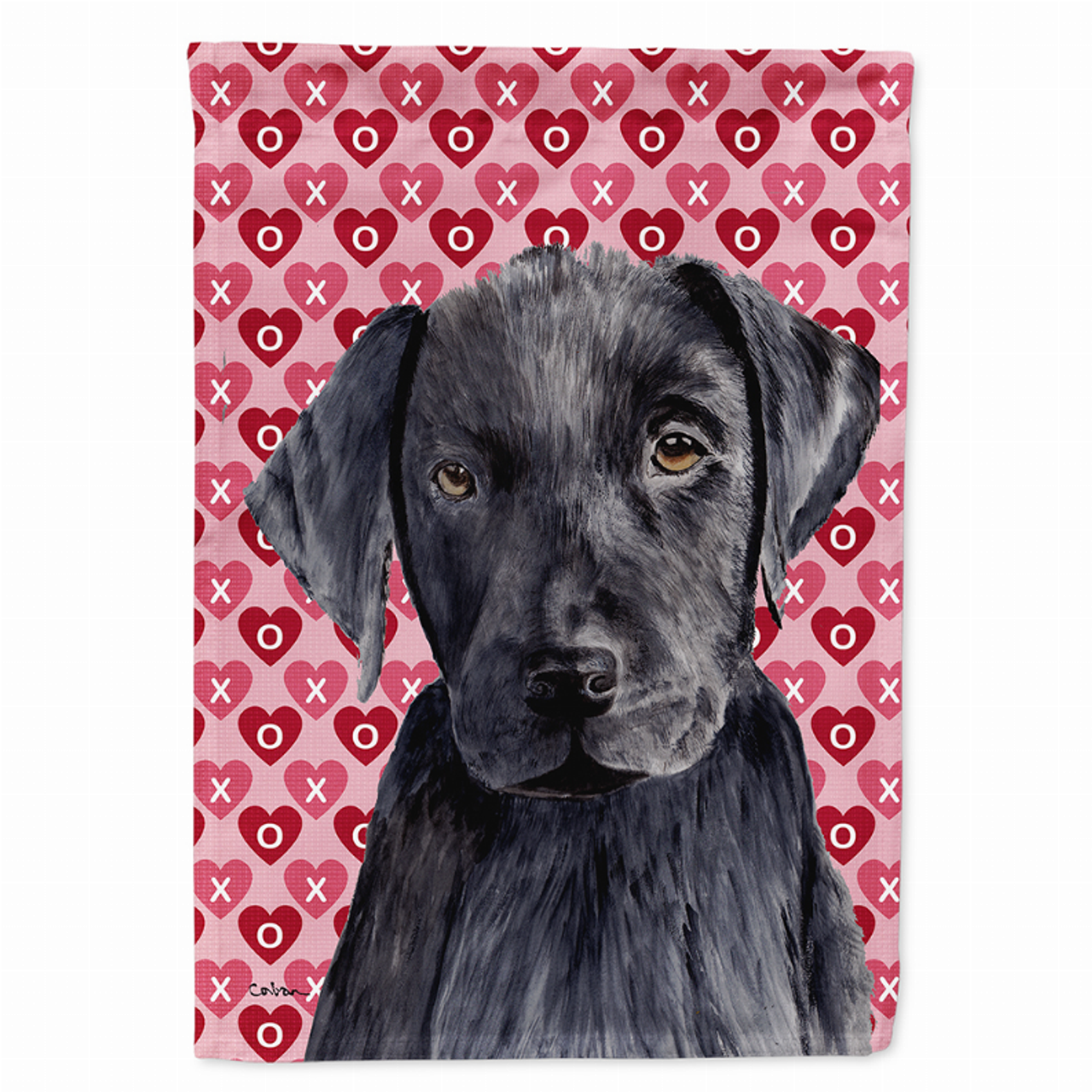 Hearts Love and Valentine's Day Dog Portrait Flag Garden Size - S000213B001695P120244V000