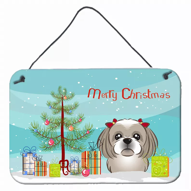 Christmas Tree and Dog Art Wall or Door Hanging Prints - S000213B001695P058003V000