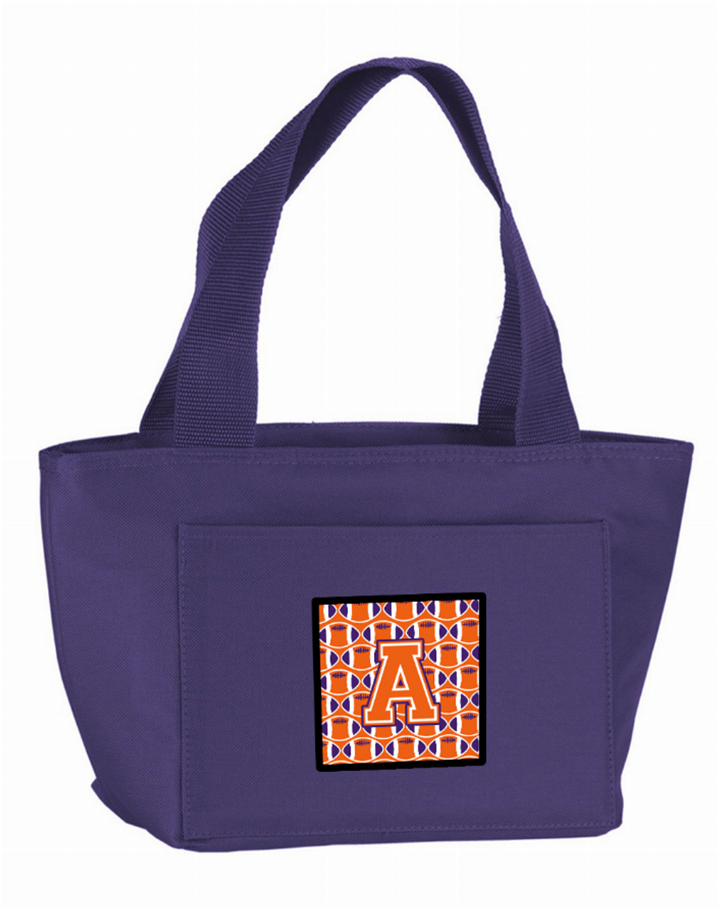 Football Orange, White and Regalia Lunch Bag - CJ1072-APR-8808