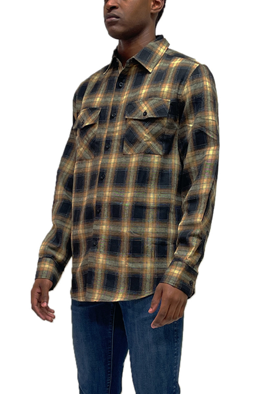 105 FLANNEL - FL105-KHBLK-S