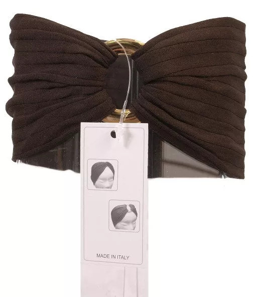Gold & Brown Blend Stretch Buckle Headband - 6157-12