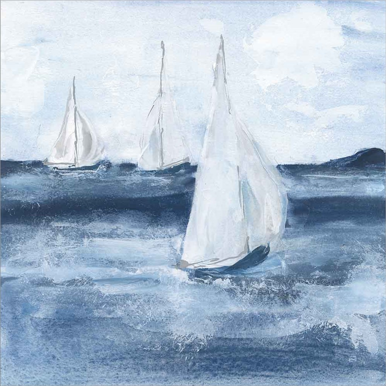 Sailboats VI by Chris Paschke, Canvas Art