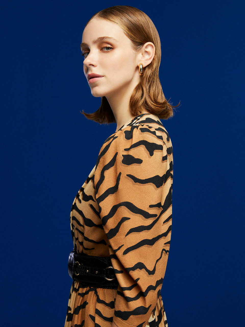 Tiger Print Mini Dress - N22K-2506-00074