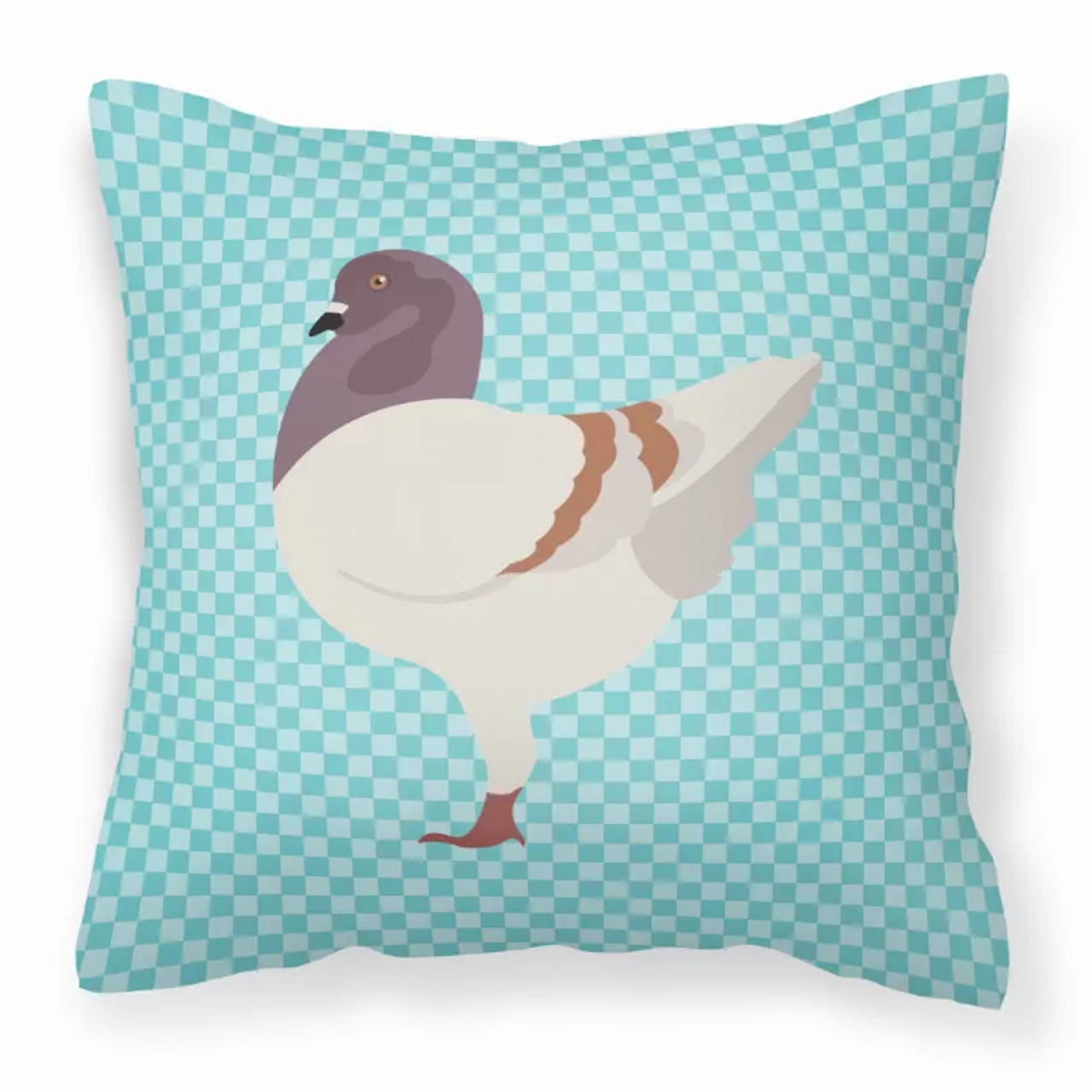 Blue Check Themed Fabric Decorative Pillow - BB8123PW1818