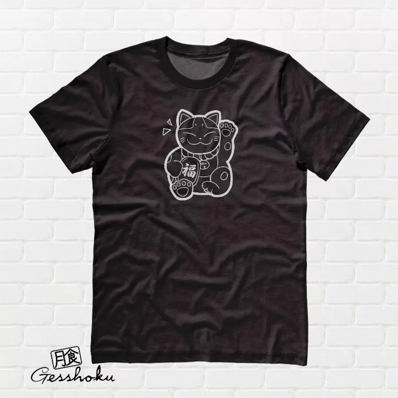 Japanese Lucky Cat T-shirt - 1898-18981129