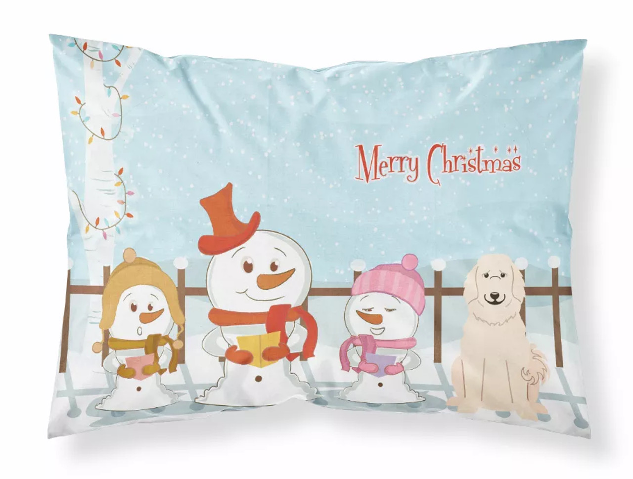 Merry Christmas Carolers Dog Fabric Standard Pillowcase - S000213B001695P069732V000