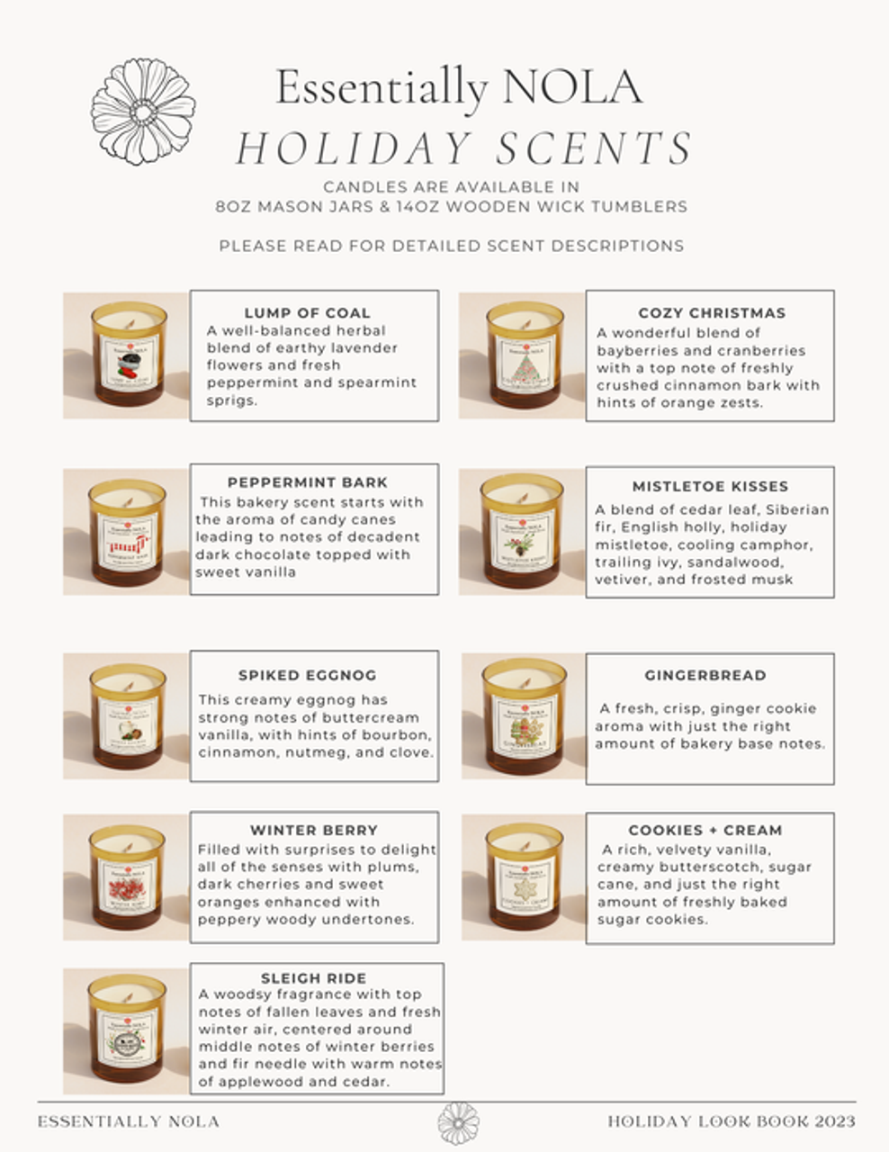 Holiday Soy Candles - Christmas + Winter Scents - EssentiallyNola0188