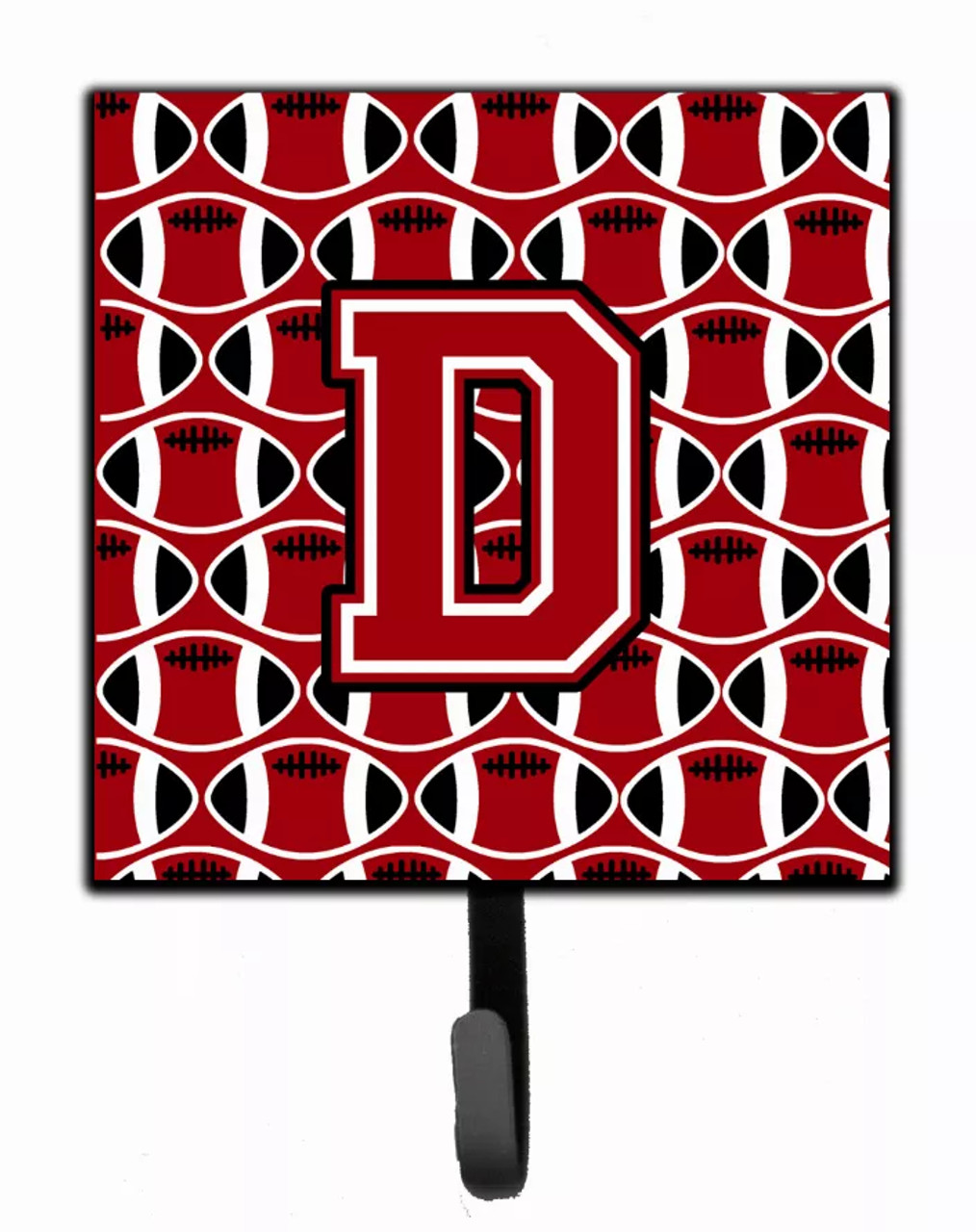 Letter Football Red, Black and White Leash or Key Holder - CJ1073-DSH4