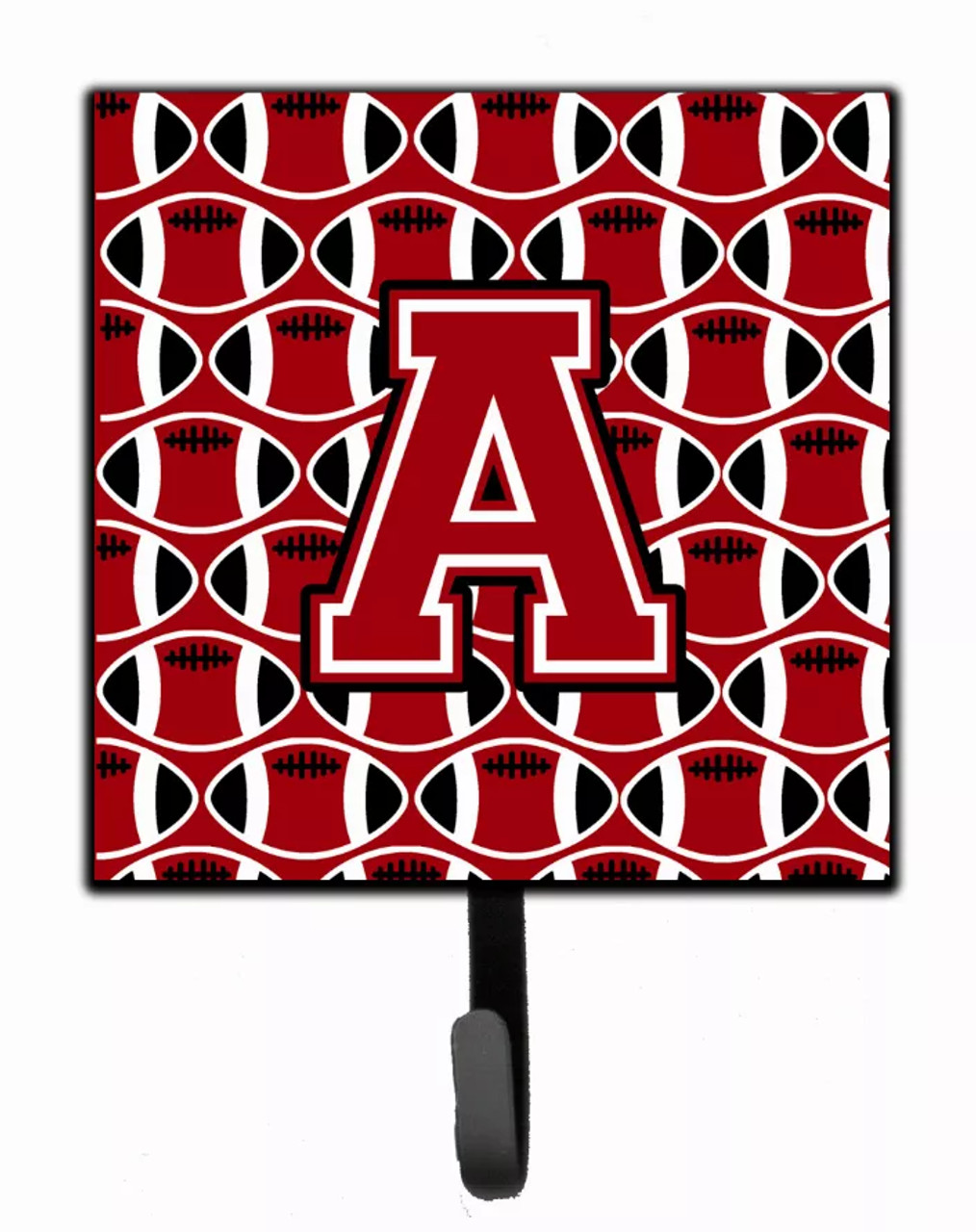Letter Football Red, Black and White Leash or Key Holder - CJ1073-ASH4